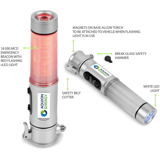 Altitude 911 Emergency Light with LED Beacon, Cutter & Hammer