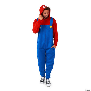Official Nintendo Super Mario Bros. Adult Onesie Costume - Cozy Plush Medium 40-42