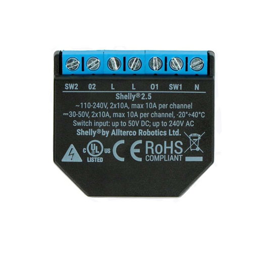 Shelly 2.5 Dual Relay Switch Module