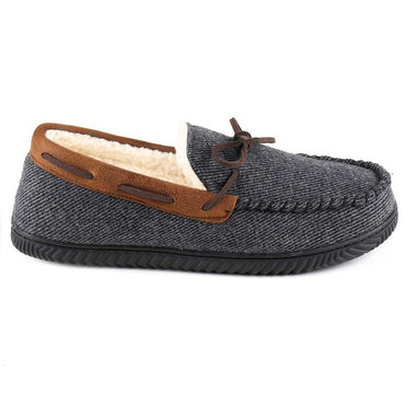Men's Samuel Sherpa Lined Moccasin Slipper - Memory Foam, Non-Slip Sole