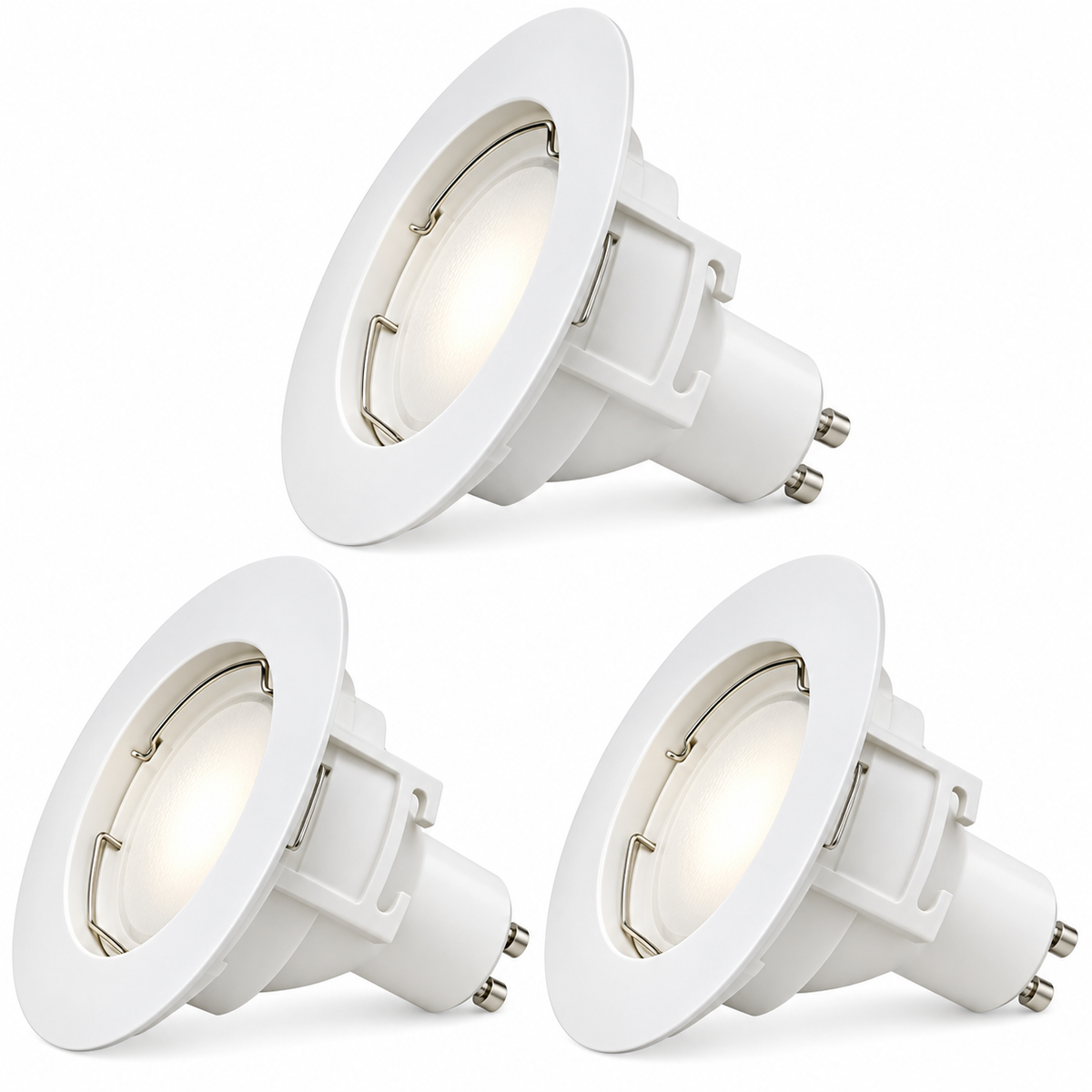 Lexman GU10 LED Recessed Spotlight 3.6W 340lm 4000K – Pack of 3