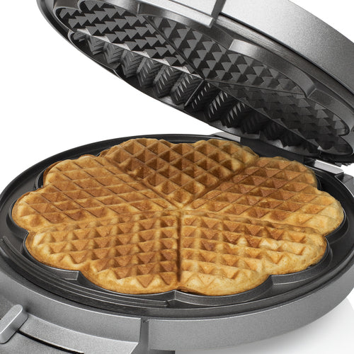 Princess Deluxe 5-Heart Waffle Maker: 1200W, Non-Stick, Adjustable Thermostat