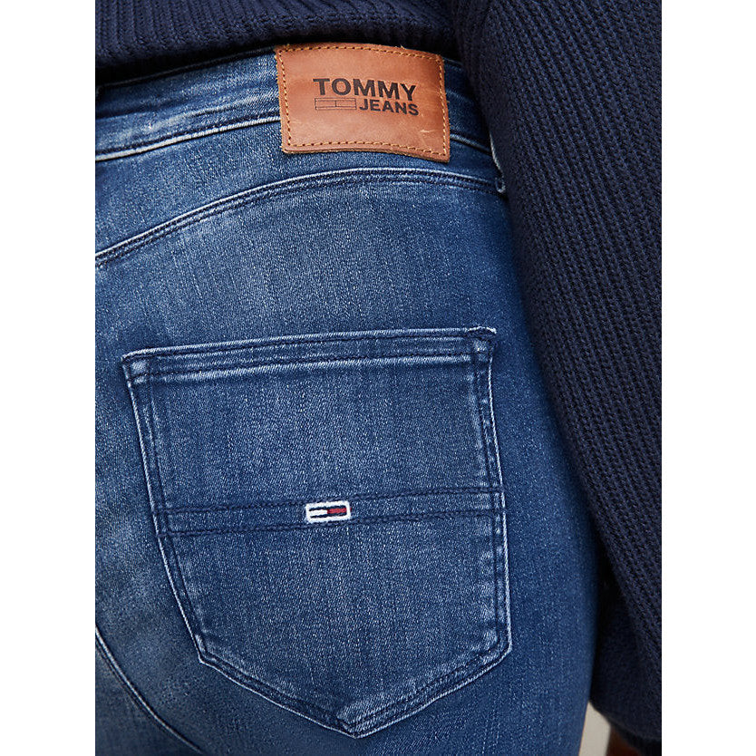 Premium Sylvia High-Rise Super Skinny Fit Jeans - Stretchy Blue Denim