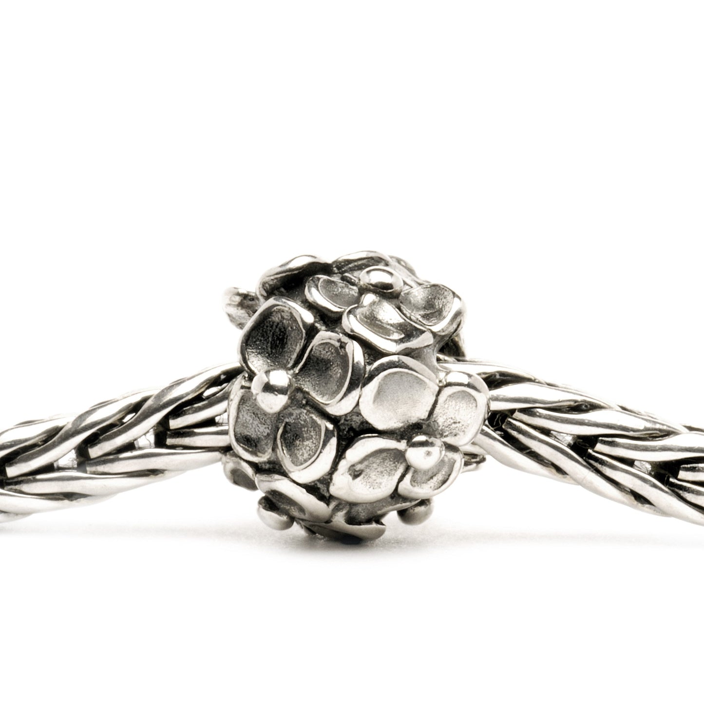 Exquisite Sterling Silver Hydrangea Bloom Bead Charm for Bracelets and Necklaces