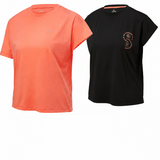 CRIVIT Women's Technical T‑Shirt UV 50+, Quick‑Dry - 2Pack