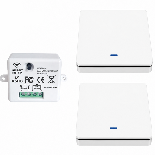 SmartSwitch Wireless Light Switch Mini Module 10A Remote Controller Wall Panel