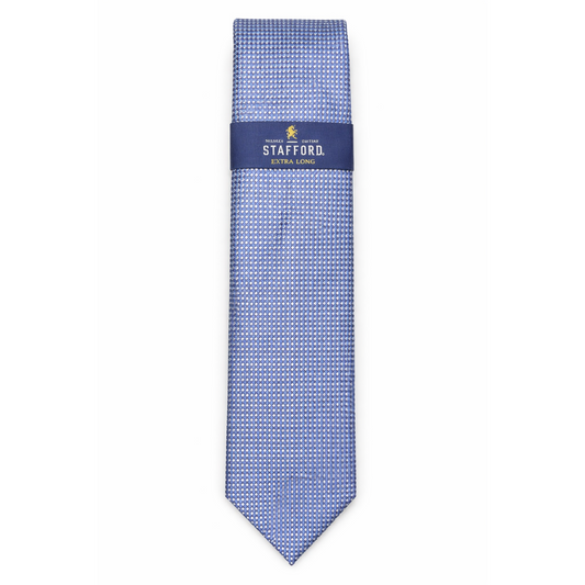 Stafford Men's Navy Tie with Micro-dot Pattern Extra Long