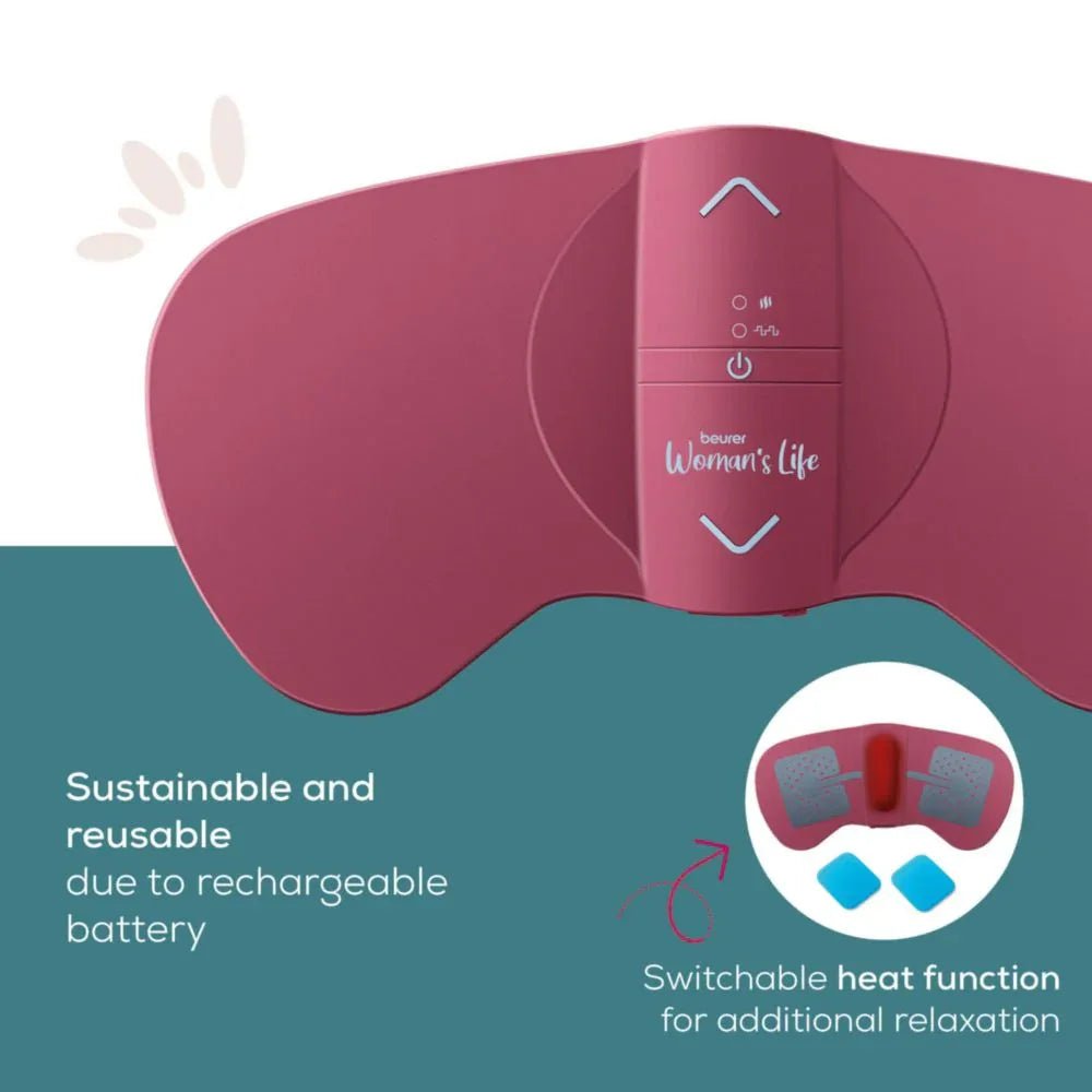 Beurer EM 50 Menstrual Relax Portable Heat & EMS Pain Relief Device - Gomix Brands Outlet