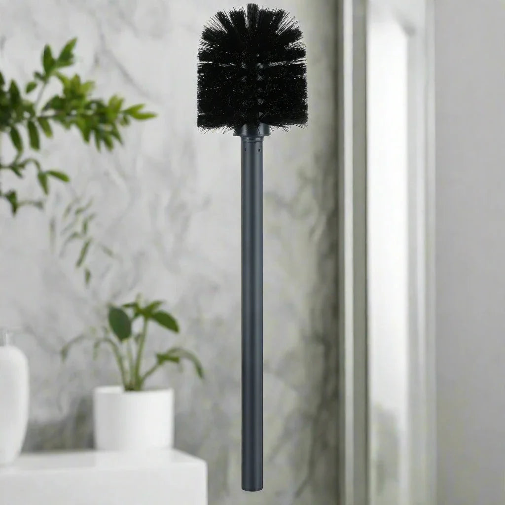Black 35cm Toilet Brush with Sturdy Bristles for Clean Bowls