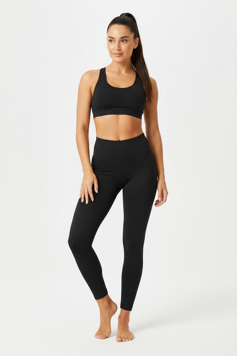 Esmara Women's Striped Leggings LYCRA Black White XS