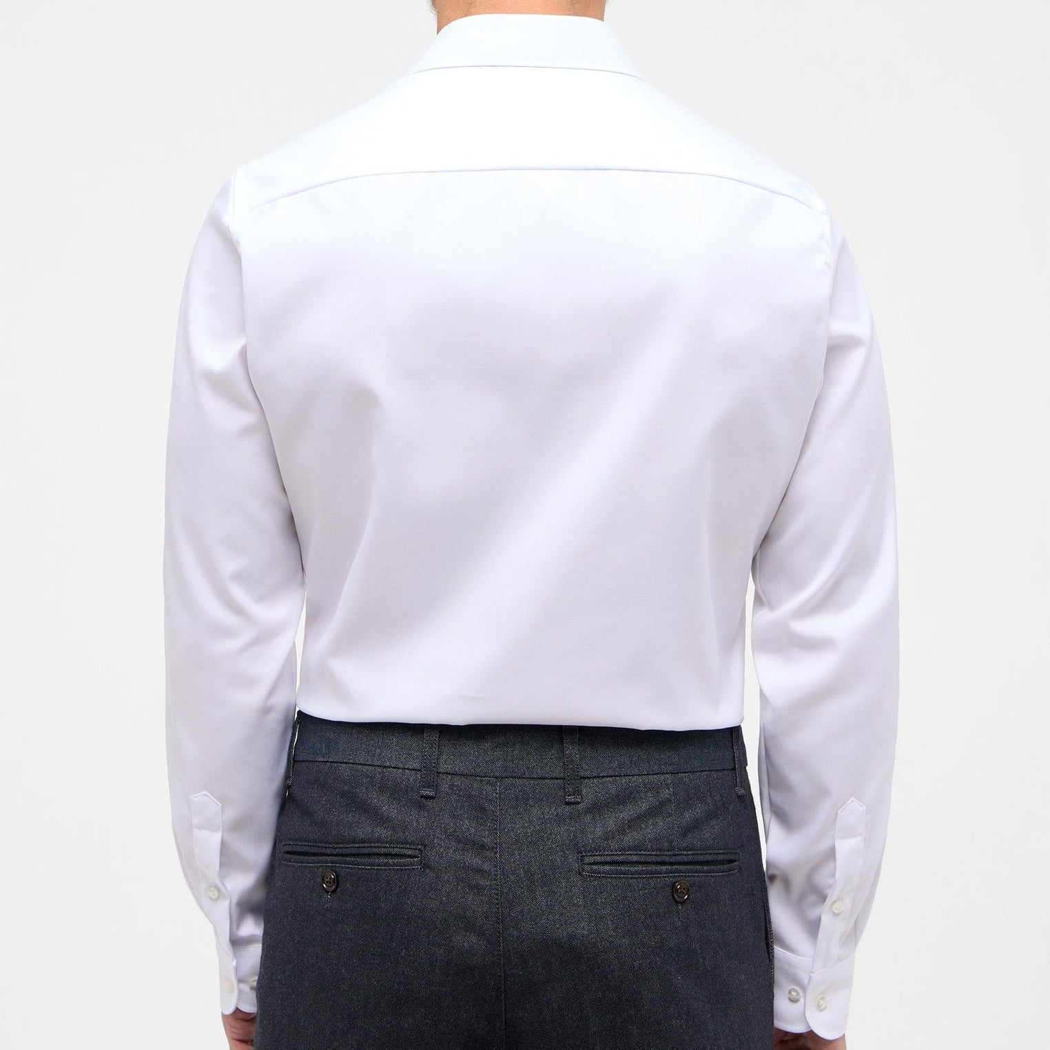 Eterna Slim Fit Cover Shirt – Classic White Formal Dress Shirt