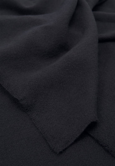 Zign Timeless Black Polyester Scarf with Fringes - Versatile One Size Accessory