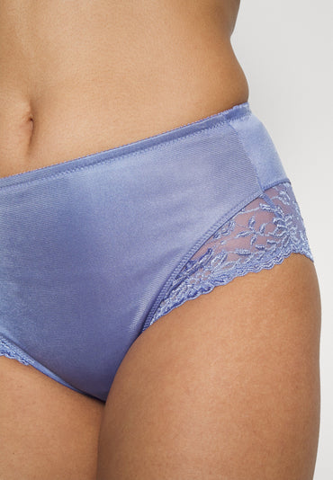Triumph Ladyform Soft High-Rise Light Blue Briefs - Elegant Sheer Comfort Underwear