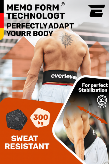 Everleven Premium Real Leather Weightlifting Belt for Men and Women