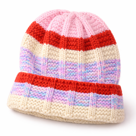 even&odd Kids Winter Knit Beanie – Soft Multicolor Striped Warm Hat
