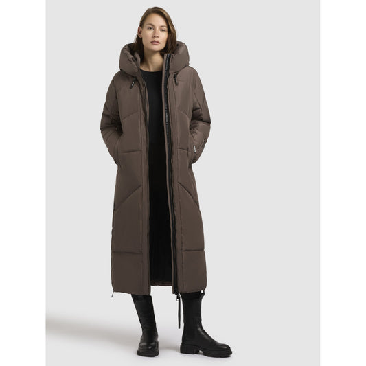 khujo Women's 'Prayce' Warm Insulated Winter Jacket with Hood, Brown