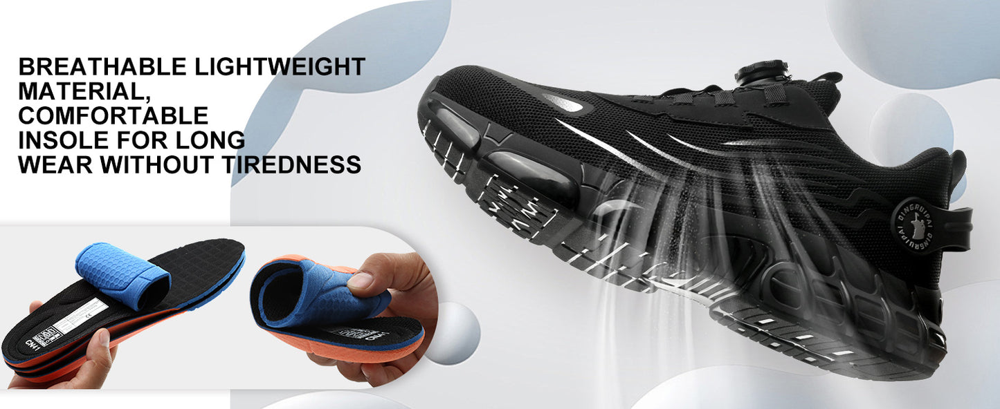 Lightweight Steel Toe Safety Work Sneakers for Men & Women with Air Cushion