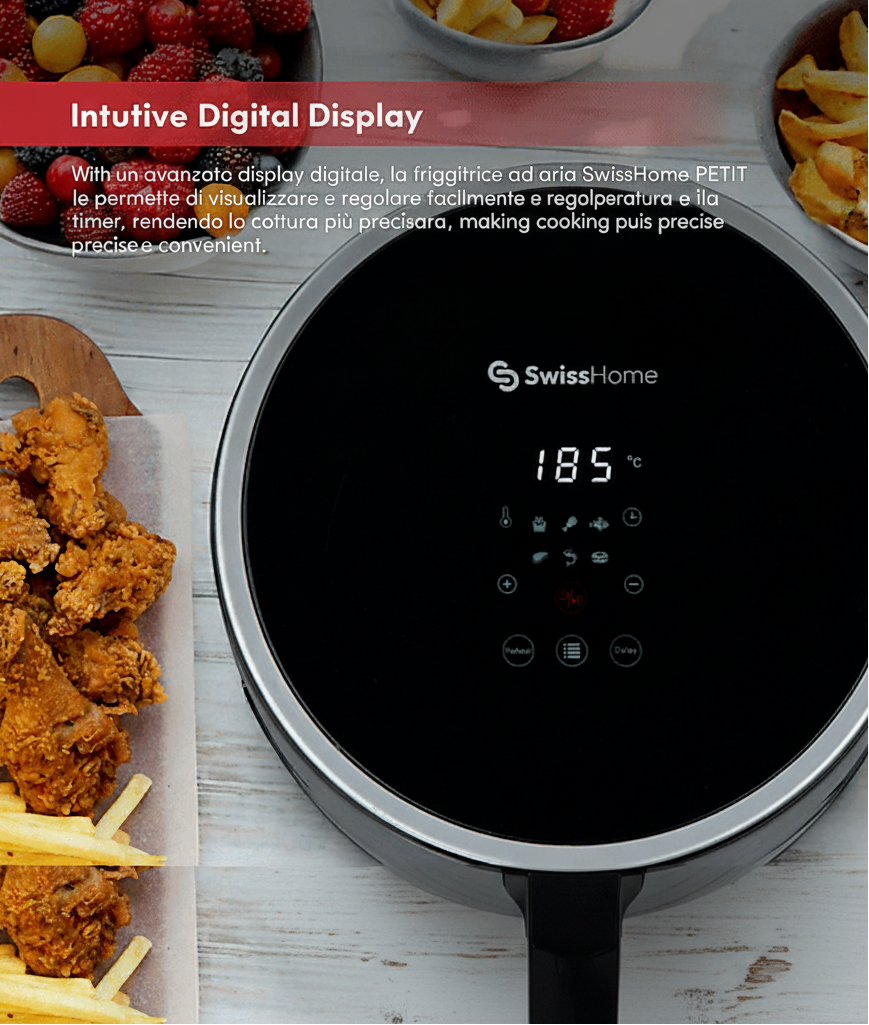 BERGNER PETIT SwissHo Air Fryer 2.5L Black 1200W