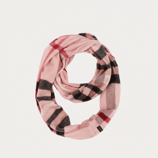 V.FRAAS Elegant Plaid Check Woven Loop Scarf for Women
