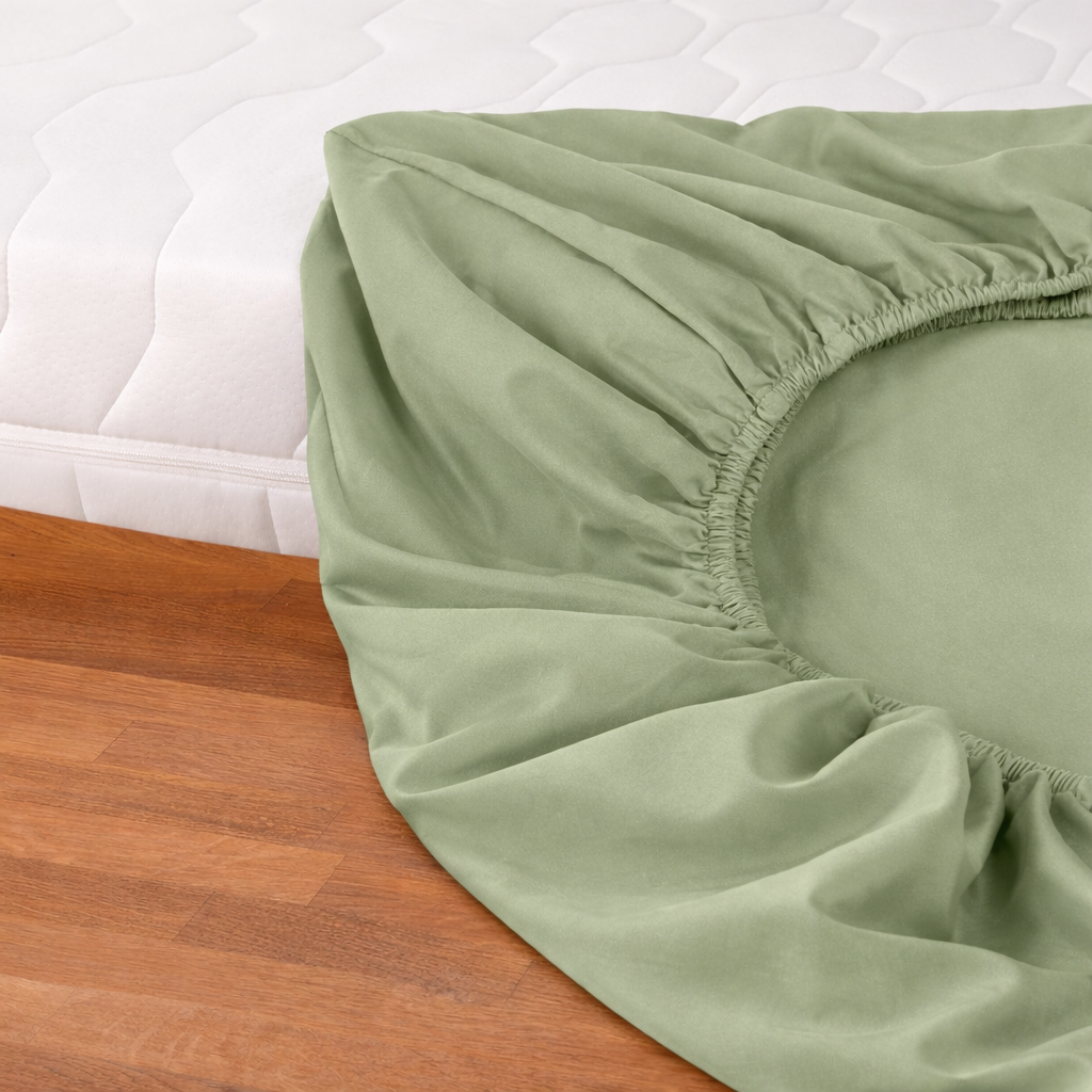 Blumtal Basics Sage Green Soft Microfibre Fitted Sheet 135x190cm
