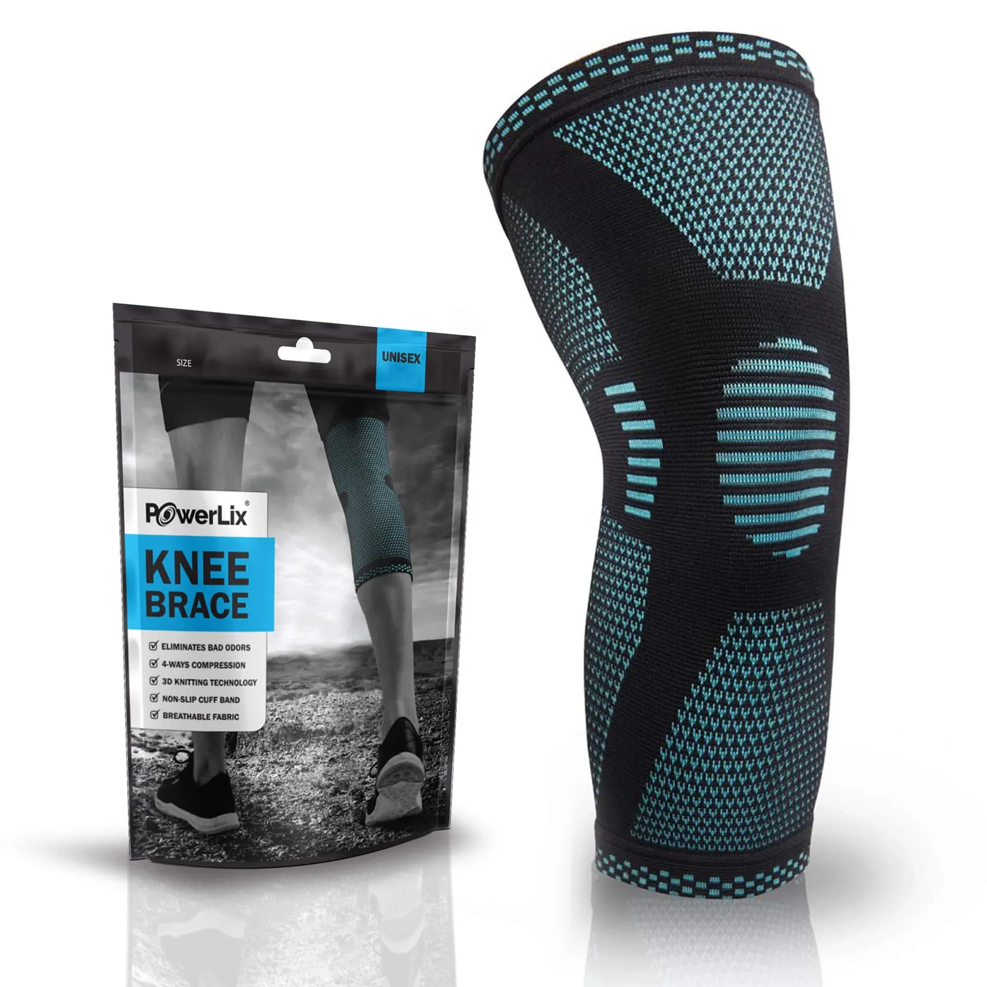 PowerLix Compression Knee Sleeve: Ultimate Support for Pain Relief and Recovery Size M - Gomix Brands Outlet