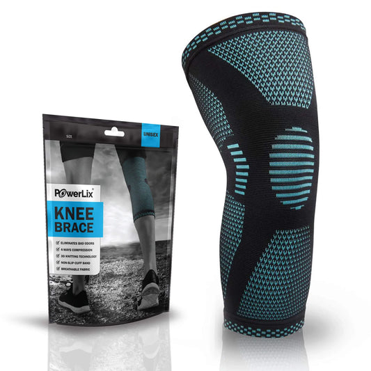 PowerLix Compression Knee Sleeve: Ultimate Support for Pain Relief and Recovery Size L - Gomix Brands Outlet