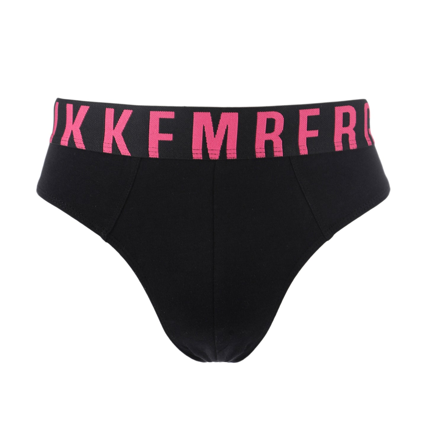 Men's Bikkembergs Black Briefs 3-Pack Underwear Set with Fluorescent Waistbands