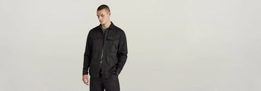 Men's G-Star RAW Black Cargo Regular Shirt | Durable Ripstop Cotton Fabric - Gomix Brands Outlet