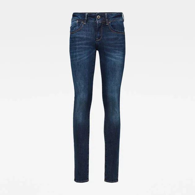 Women's G-Star Lynn Super Skinny Jeans - Dark Blue Stretch Denim - Gomix Brands Outlet