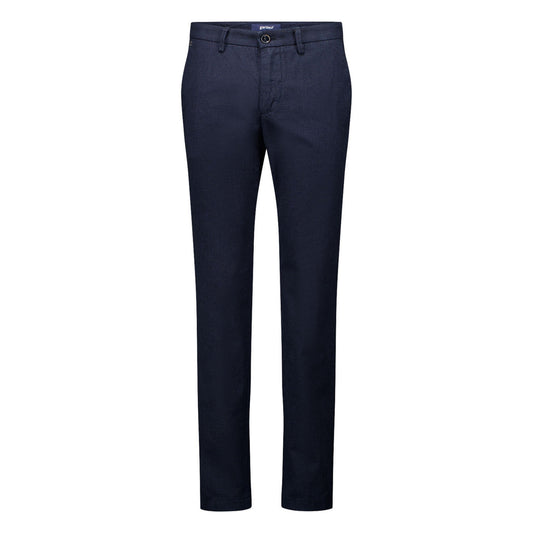 Gardeur Savage-2 Ewoolution Slim Fit Trousers Micro Texture Pattern Dark Navy