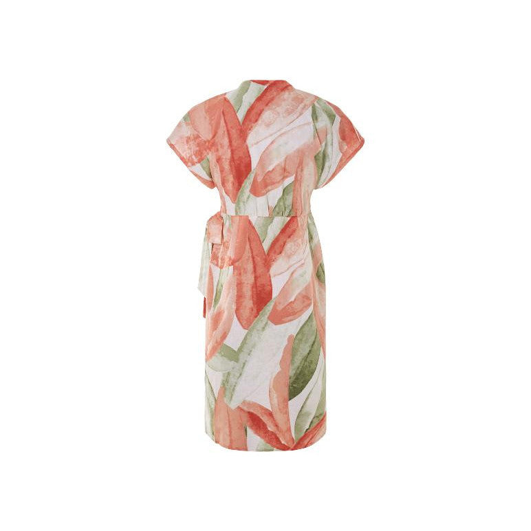 ESMARA Women's Linen Dress With Ample Cut And Short Sleeves