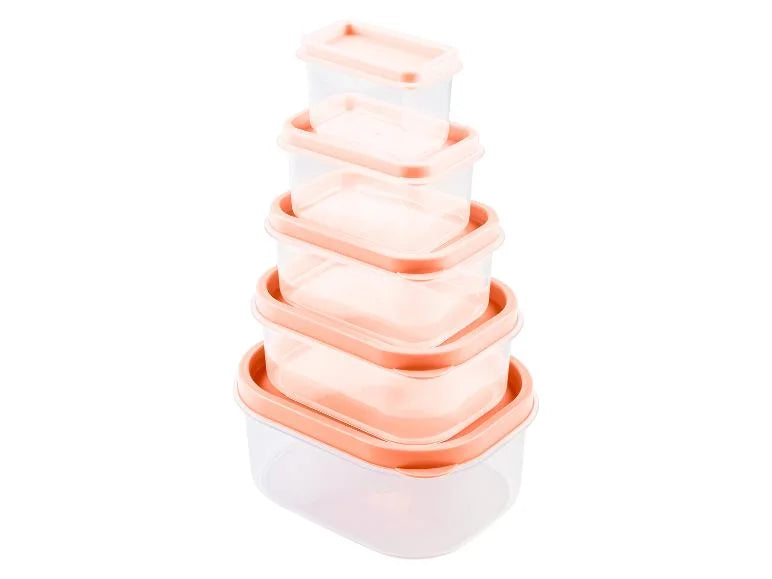 Livarno Home Stackable Food Can Set 5-Piece rectangular