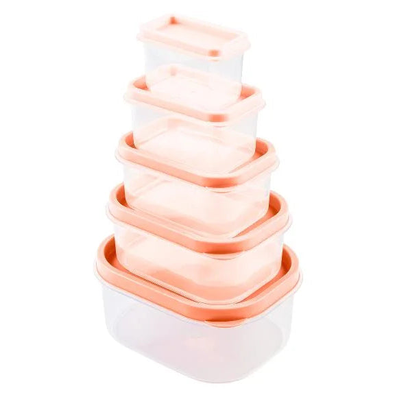 Livarno Home Stackable Food Can Set 5-Piece rectangular