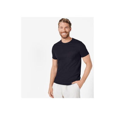 LIVERGY Men's Linen Cotton T-Shirt Green S (44/46)