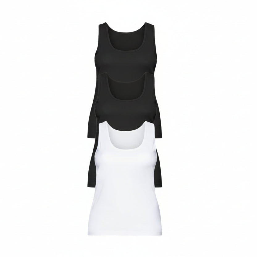 esmara Women’s TankTop 3‑Pack Black and White