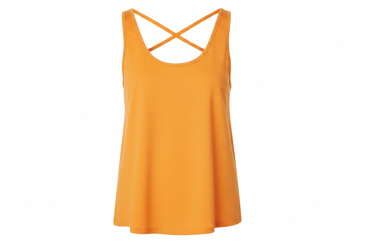 ESMARA Women's Top With Cross‑Back Design Red
