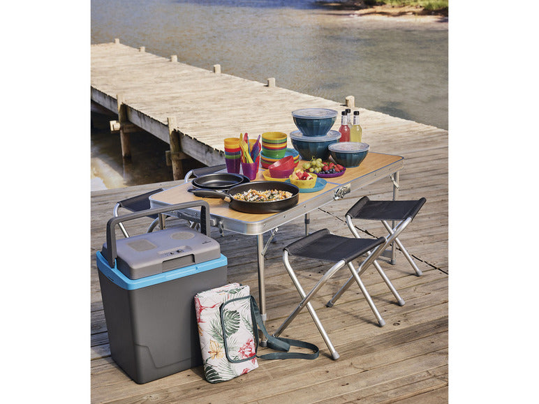 Rocktrail Portable Folding Camping Table and Stools Set with Carry Handle