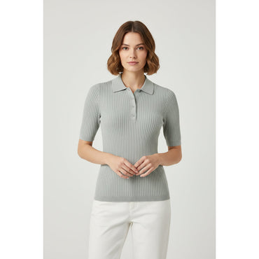 esmara® Ribbed Polo Shirt with Classic Collar
