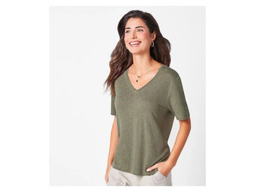 esmara T-Shirt Lin Femme Lightweight Casual