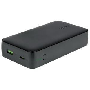 TRONIC 20,000mAh Portable Power Bank: Fast Charging, Dual USB, Black Design