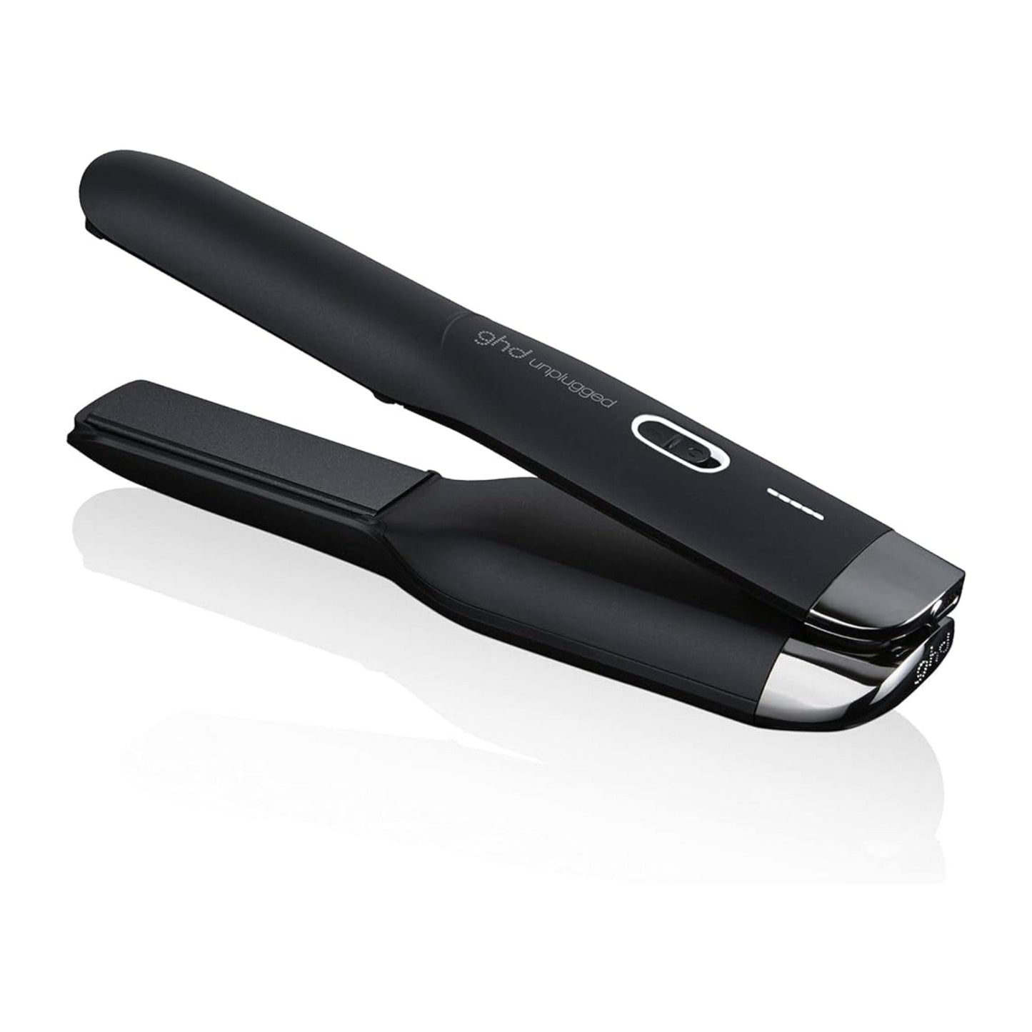 GHD Unplugged Wireless Flat Iron – Sleek Black Portable Styling Tool
