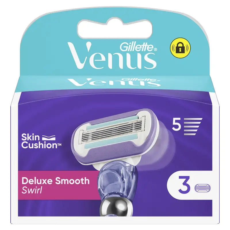 Gillette Venus Deluxe Smooth Swirl Women's Razor Refills 3-Pack - Gomix Brands Outlet