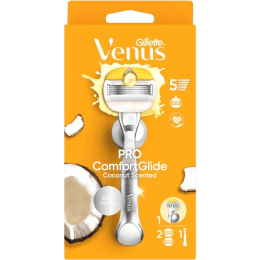 Gillette Venus Comfortglide Coconut Women's 5-Blade Razor with 2 Refills - Gomix Brands Outlet