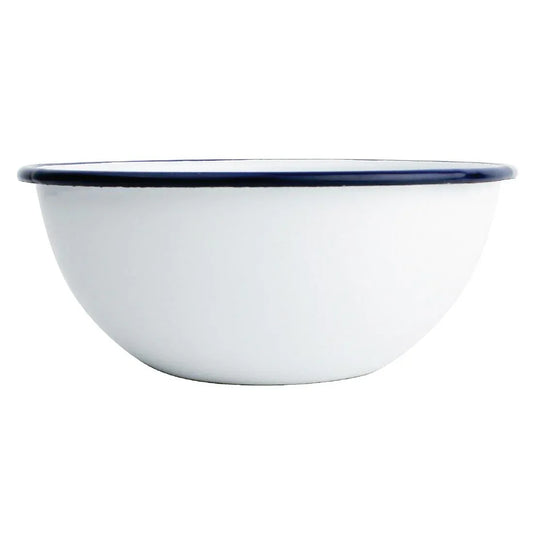 Olympia Enamel Pudding Bowls - 155mm Diameter, Robust Steel, Pack of 6 - Gomix Brands Outlet