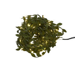 GIFI Artificial leaf string lights with 100 microLEDs, 12m length