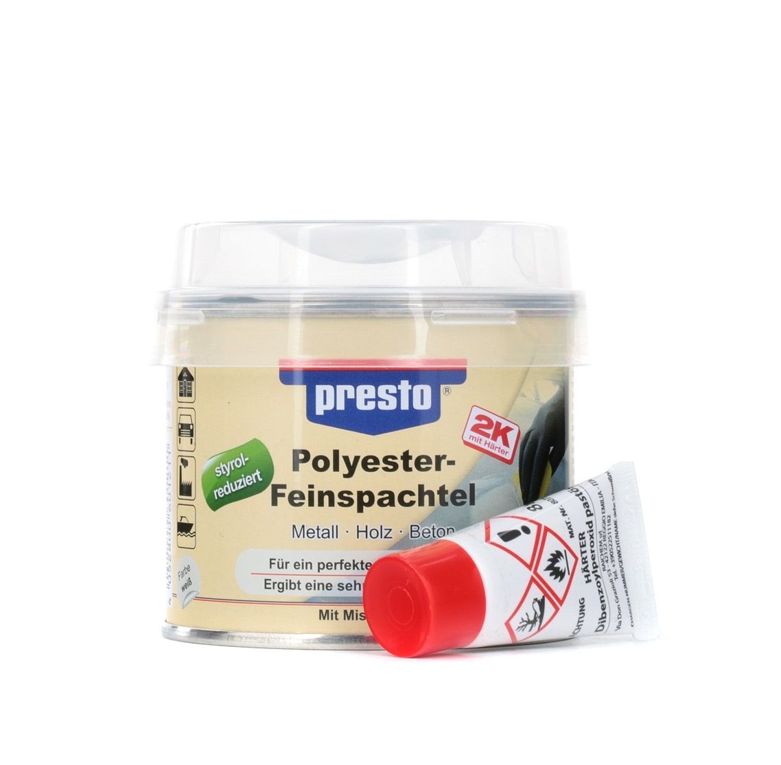PRESTO 601211 Filler Paste Polyester Tin 250g