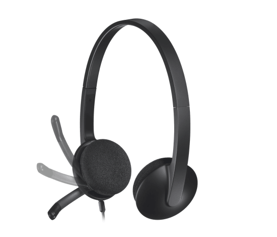Logitech H340 USB PC Headset with Noise-Canceling Mic for Clear Digital Audio