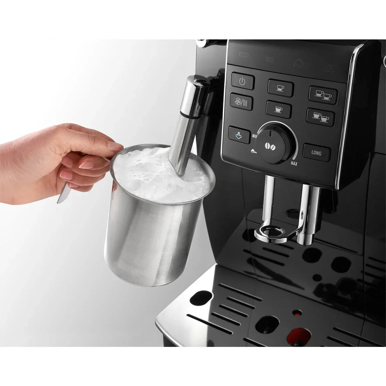 De'Longhi ECAM13.123.B Black Bean-to-Cup Espresso Machine with Milk Frother - Gomix Brands Outlet