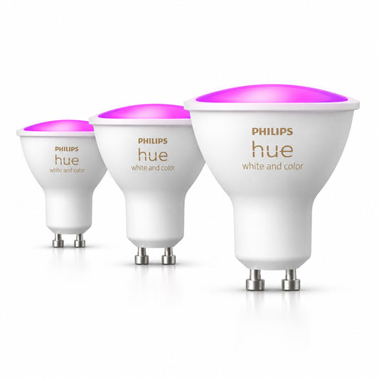 Philips Hue GU10 White & Colour Ambiance 3-Pack Smart LED Bulbs