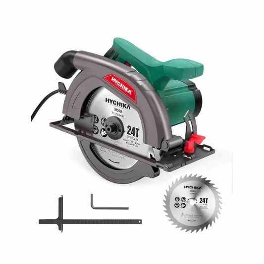 HYCHIKA 1300W 7.25-inch Circular Saw: Powerful Wood, Plastic, Metal Cutting Tool